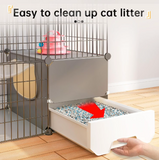 Oneluck 4-Tier Cat Cage with Litter Box for 1-2 Cats (41.3" L x 17.8" W x 55.1" H) - Brand New!