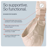 Ergobaby Upsie Ups & Downs Sling Carrier, Baby to Toddler (17-45 lbs.) - Beige, Brand New!