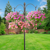 Garden Accents 86" Deluxe 4-Way Black Shepherd Hook - Brand New!