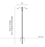 Garden Accents 86" Deluxe 4-Way Black Shepherd Hook - Brand New!