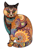 120+ Piece Cat Inspired by Klimt Wooden Puzzle by PuzzlesUp, Large/A3 - Brand New!