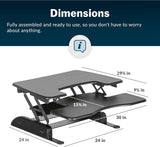 Varidesk ProPlus 30 Adjustable Height Desk Converter