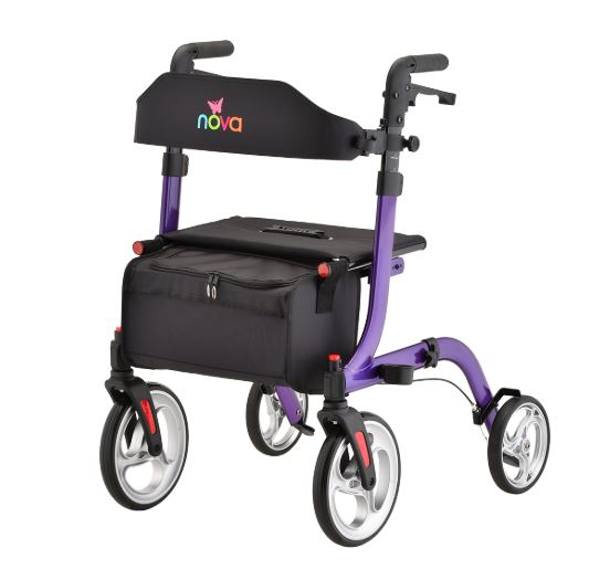 Nova Express Purple Folding Rollator Walker