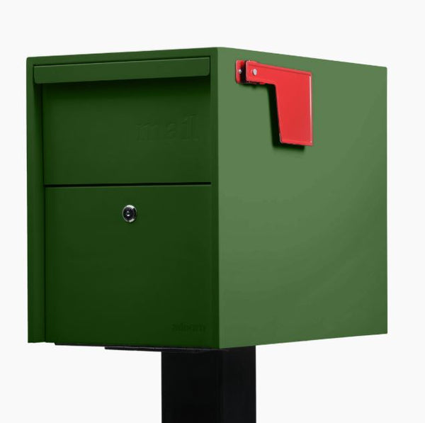 Adoorn Post Mount Locking Mailbox - Large, Green - Brand New!