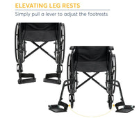 Drive Medical Silver Sport 1 Wheelchair 18" Fixed Arms, Swing Away Footrests - Brand New!