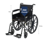 Drive Medical Silver Sport 1 Wheelchair 18" Fixed Arms, Swing Away Footrests - Brand New!