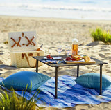 Crate & Barrel Ravinia Low Profile 30" x 30" Table In A Bag - Brand New!
