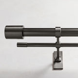 West Elm Oversized Double Rod Gun Metal - Extra Long 108"-144" - Brand New!