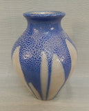 Large 11" Blue Drip Crock Stoneware Vase