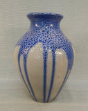 Large 11" Blue Drip Crock Stoneware Vase