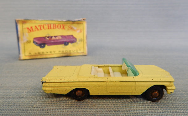Matchbox Vintage Yellow Pontiac Convertible No. 39