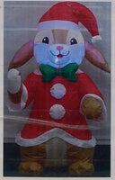 3.5 ft. Gemmy Airblown Inflatable "Bunny in Santa Suit" by Home Accents - Like New!