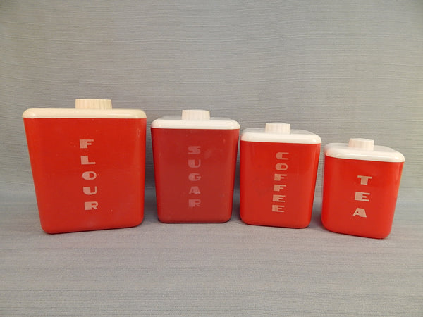 Vintage Lustro Ware Canister Set - Good Condition