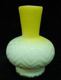 Yellow Cased Glass 7" Vase