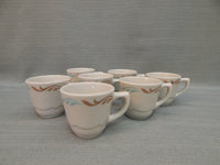 Jackson China Restaurant Ware Demitasse Set of 6 Cups and Saucers - Mint Condition