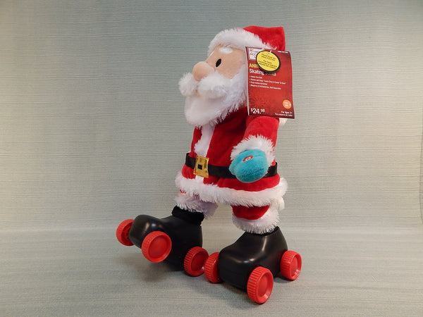 Animated Skating Santa Plush Christmas Doll - Like New!