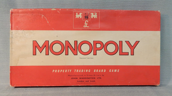 Vintage 1961 British Monopoly Board Game (Missing 1 Property Card)