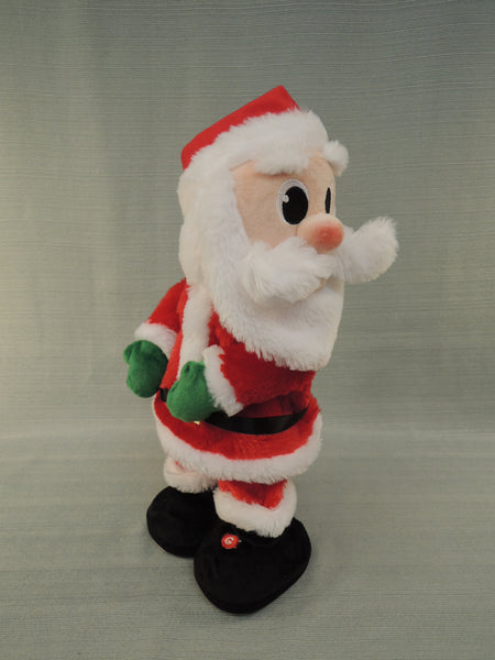 Animated Plush Techno Santa Claus Doll - Like New!