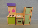 2004 Toys R Us Geoffrey Wood Doll House Furniture - Lot of 11 Pieces