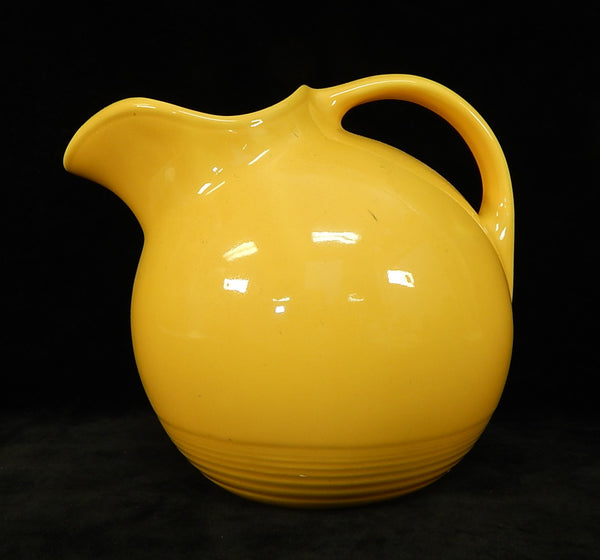 Homer Laughlin Yellow Harlequin Ball Pitcher - Very Good Condition