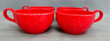 Red Speckled Melamine Coffee Cups - Set of 4