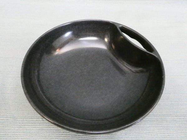 Dark Gray Melamine Creamer and Bowl with Handle